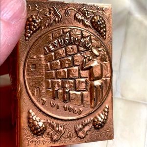 1967 Jerusalem copper matchbox cover/case
